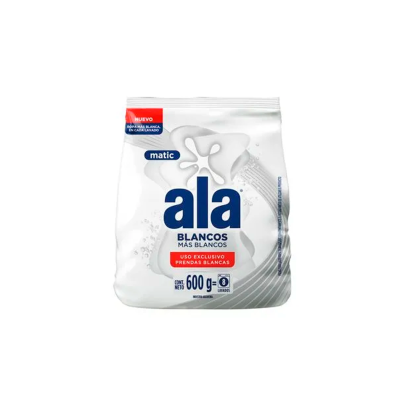 Jabón en polvo Ala Matic Blancos Más blancos 600 gr