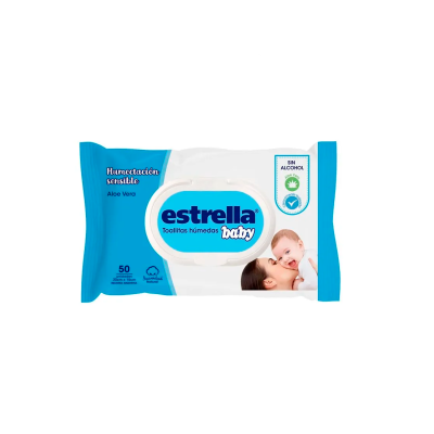 Toallitas Húmedas Estrella Humectación Sensible Flow Pack 50 u
