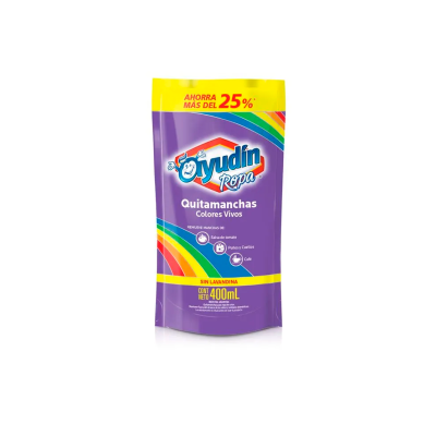 Quitamanchas Ropa Ayudín  Colores Vivos Doypack 400 ml