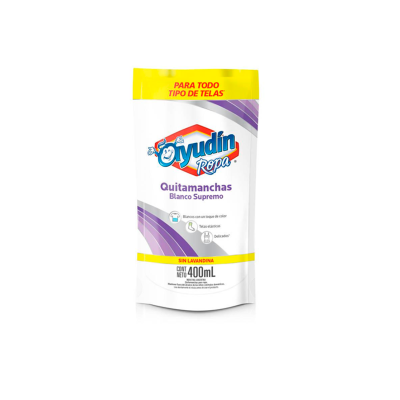 Quitamanchas Ropa Ayudín Blanco Supremo Doypack 400 ml