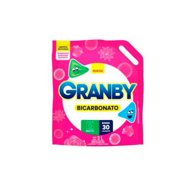 Jabón En Polvo Granby Matic Rosas Bicarbonato 3 kg