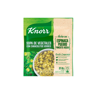 Sopa de Vegetales Knorr Caracolitos Verdes 80 gr