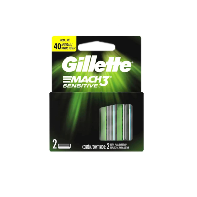 Repuesto Gillette Mach 3 Sensitive x 2 u