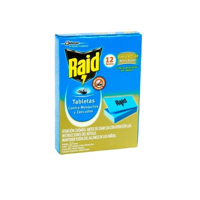 Insecticida en Tabletas Raid  12 u