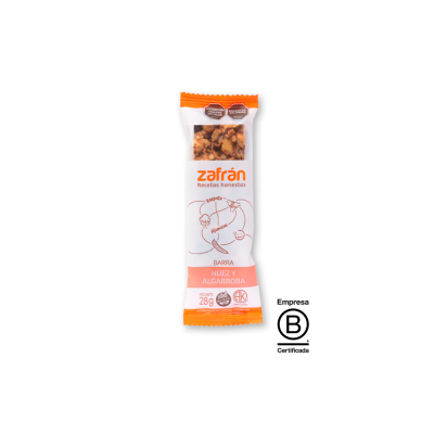 Barra de Cereal Zafrán Nuez y Algarroba 28 gr
