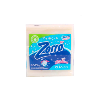 Jabón Compacto Zorro Clasico 150g x 2u