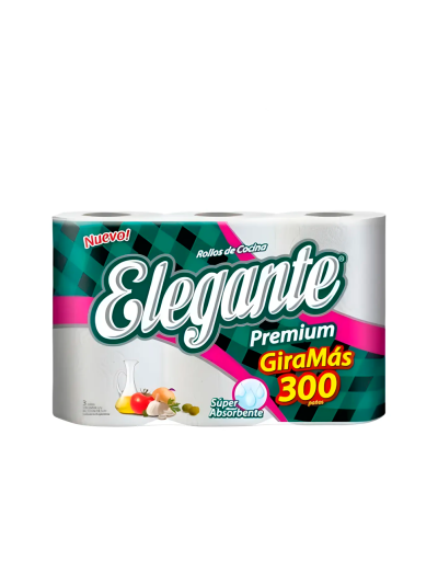 Rollo Cocina Elegante Premium 3 x 100 Paños
