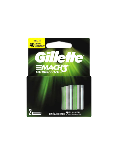Repuesto Gillette Mach 3 Sensitive x 2 u