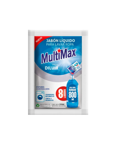 Jabón Líquido Multimax Rinde 8 lavados 200 Ml