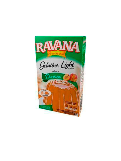 Gelatina Ravana Durazno Baja en Calorías 25 gr