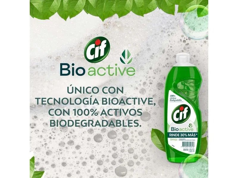 Detergente CIF Bioactive Lima 500ml