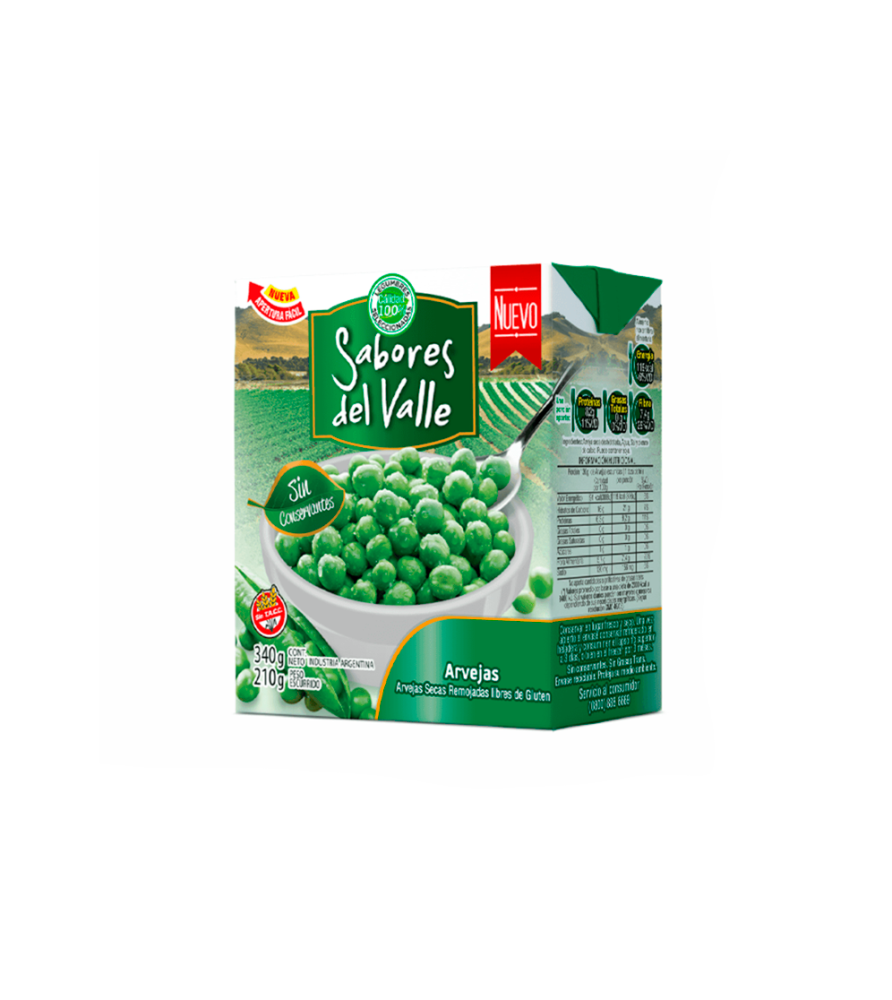 Arvejas Sabores del Valle 340 gr