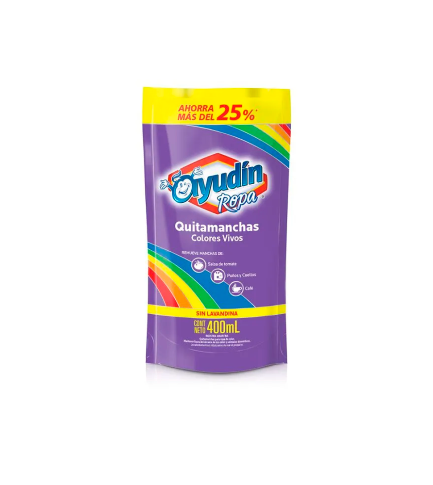 Quitamanchas Ropa Ayudín Doypack Colores Vivos 400 ml