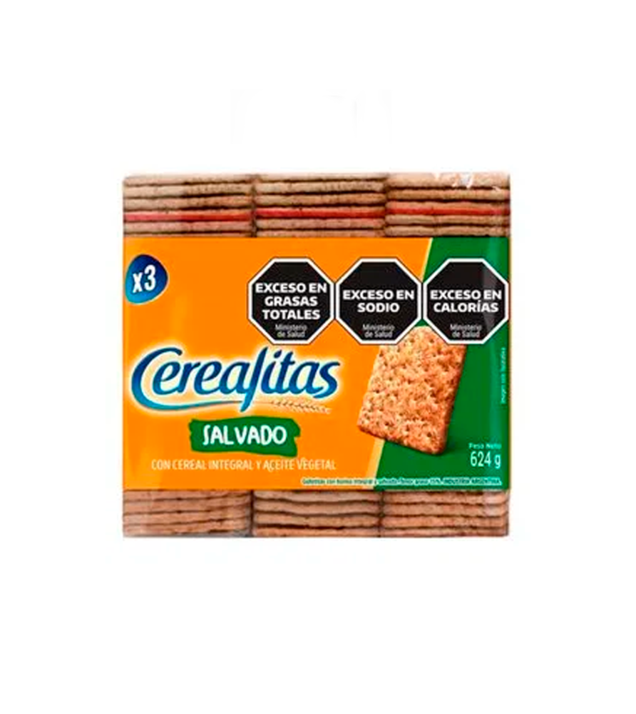 Galletitas Cerealitas Salvado Tripack 624 gr