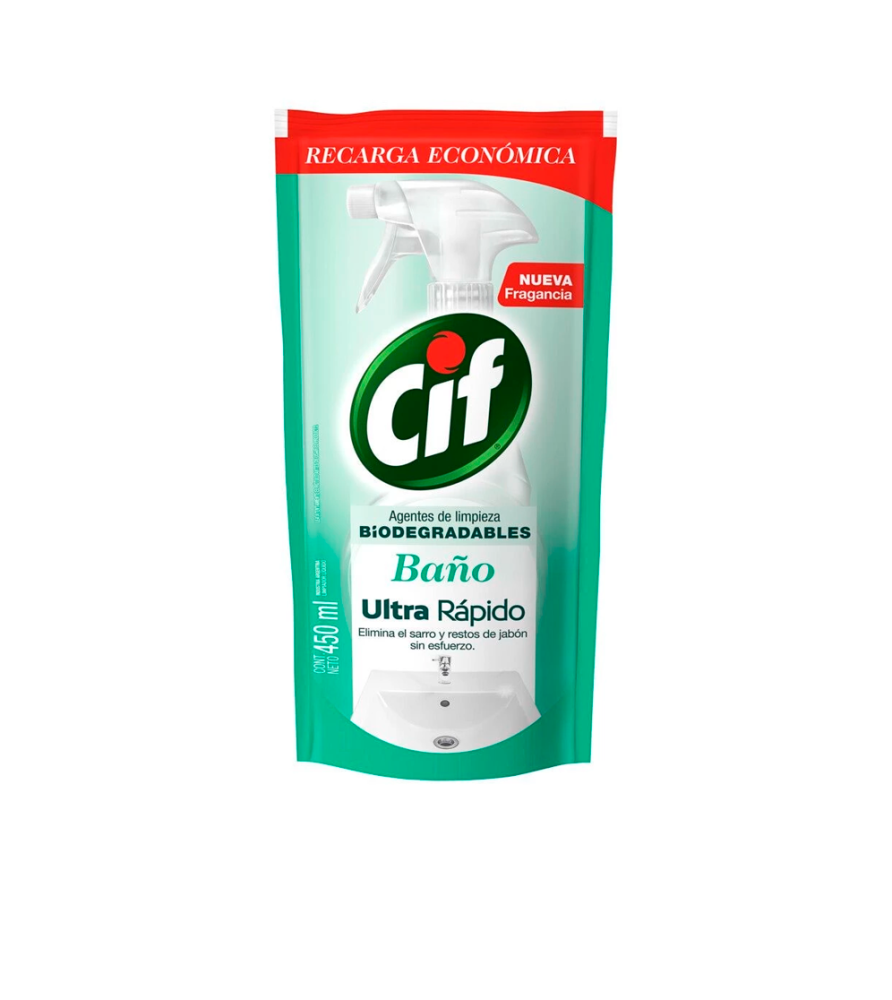 Limpiador Liquido Cif Baño Doypack 450 ml