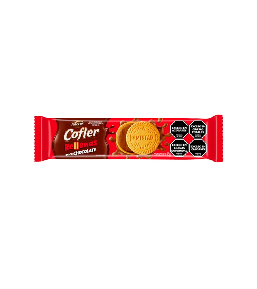 Galletitas Cofler Vainilla Rellenas Chocolate 85 gr