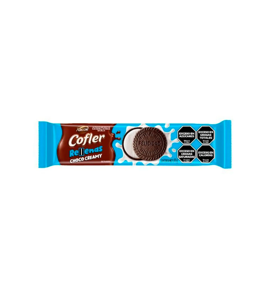 Galletitas Cofler Chocolate Rellenas Vainilla 85 gr