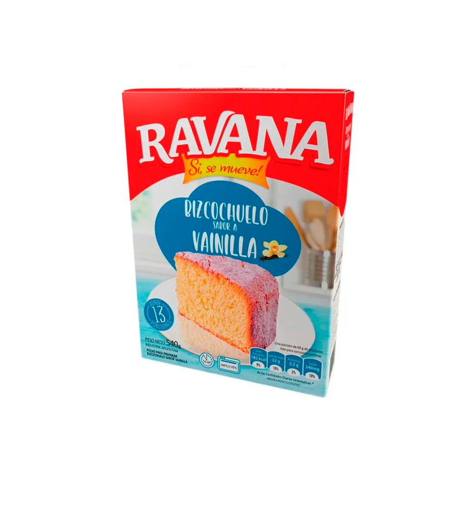 Bizcochuelo Ravana Vainilla 540 gr