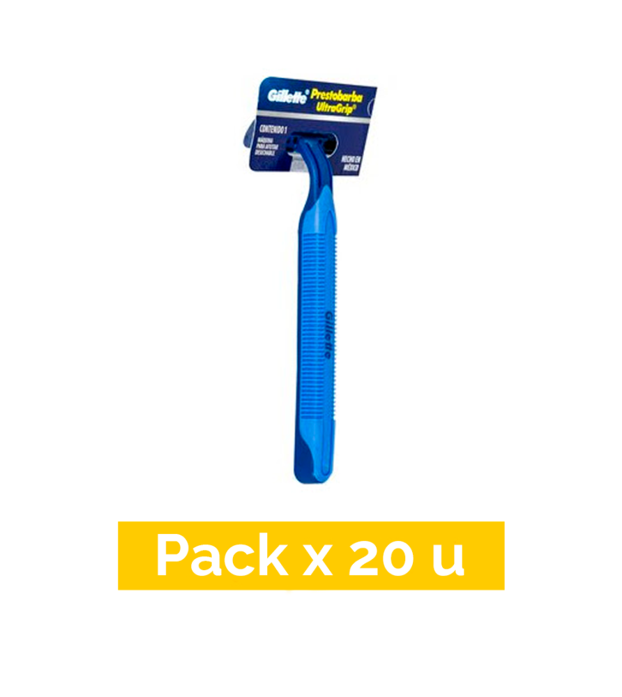 Prestobarba Gillette Ultragrip 2 filos x 20 u