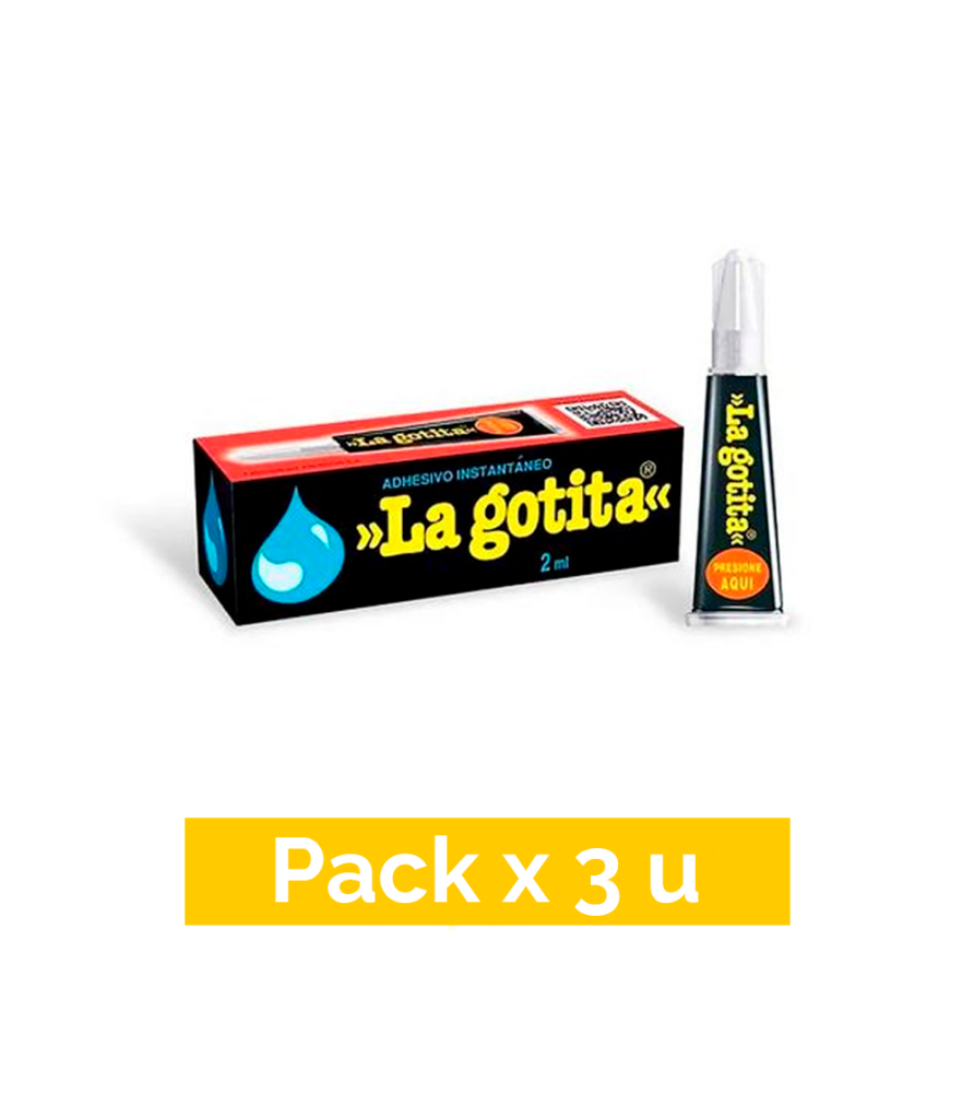 Adhesivo Instantáneo La Gotita 2 ml x 3 u