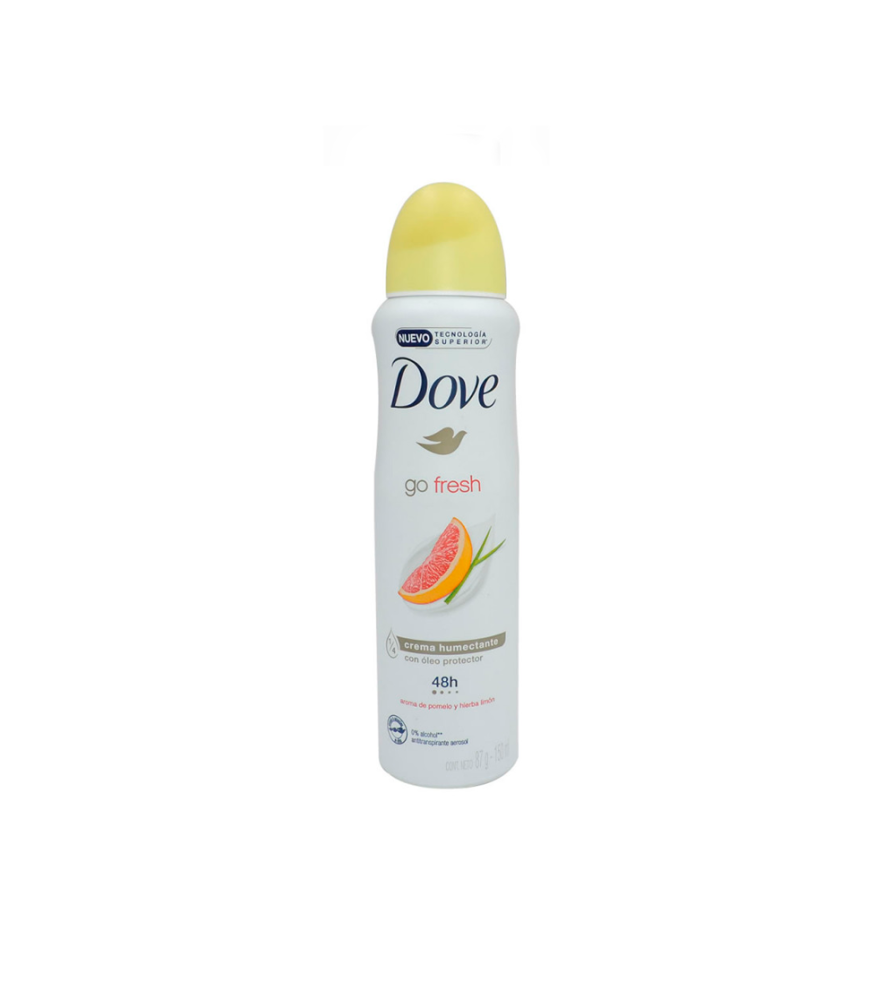 Antitranspirante Dove en Aerosol Go Fresh Pomelo y Limón 150 ml