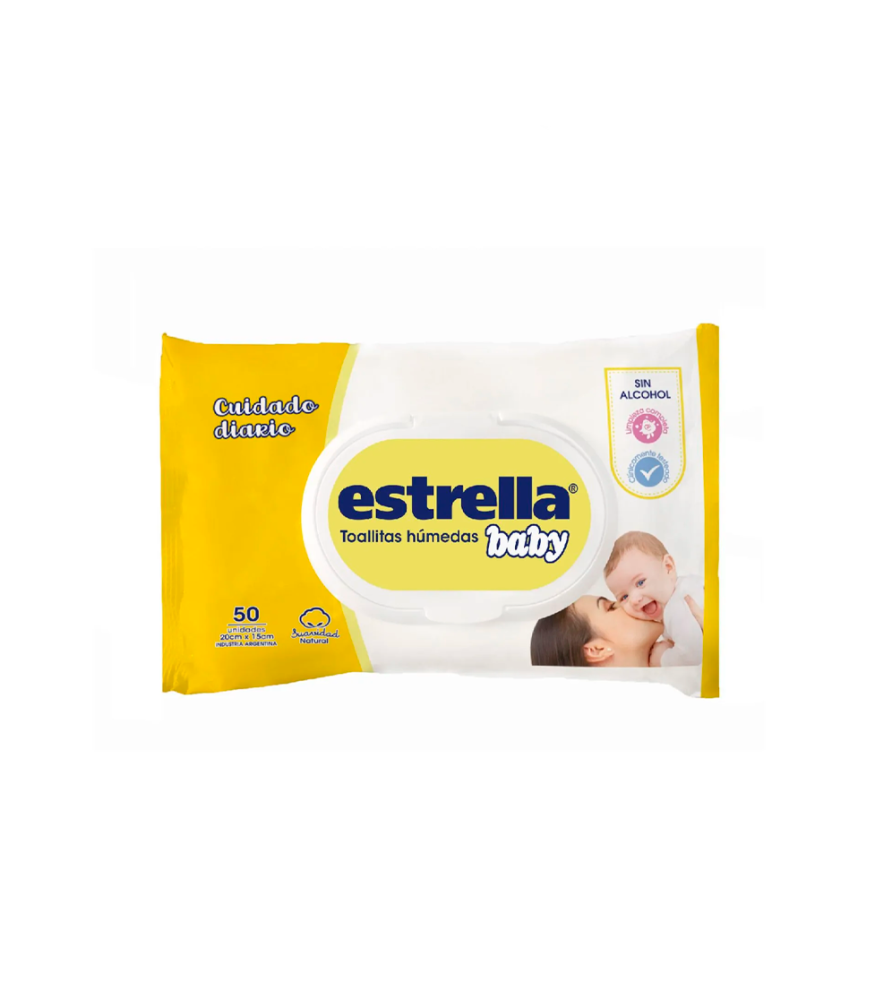 Toallitas Húmedas Estrella Cuidado Diario Flow Pack 50 u