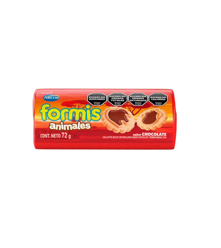 Galletitas Formis Vainilla Rellenas Chocolate 72 gr