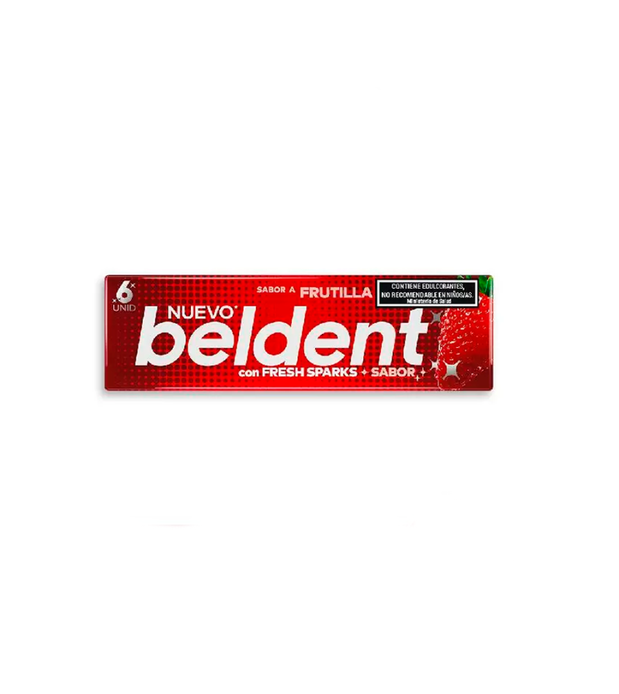 Chicle Beldent Frutilla 10 gr