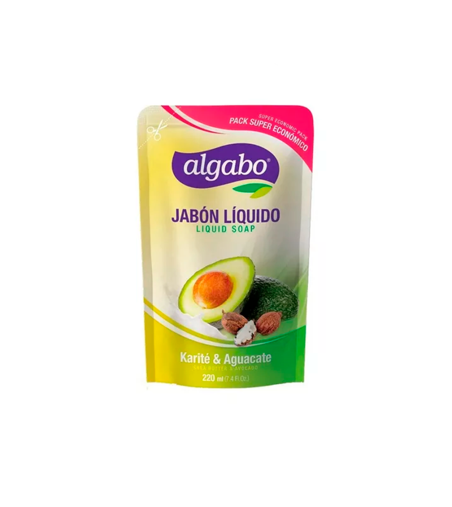 Jabón Liquido Algabo Karité y Palta Doypack 220 ml