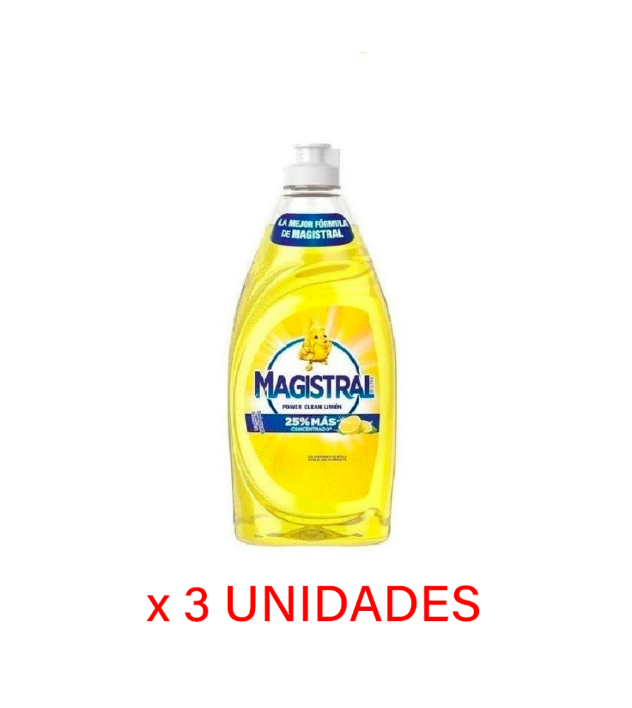 Detergente Magistral Ultra Limon 500ml x 3u