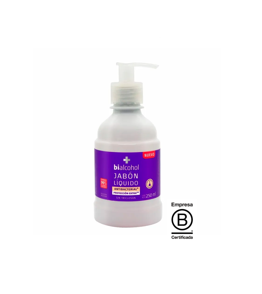 Jabón Líquido Bialcohol Antibacterial Extra Protección 250 ml