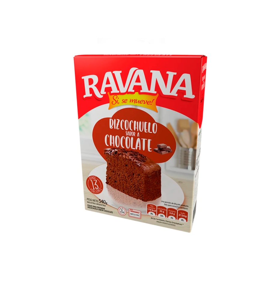 Bizcochuelo Ravana Chocolate 540 gr