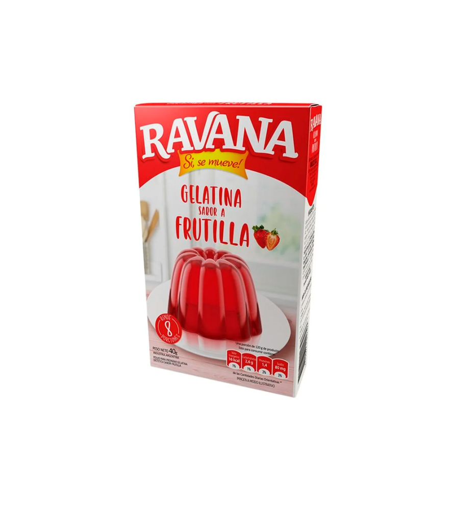 Gelatina Ravana Frutilla 40 gr