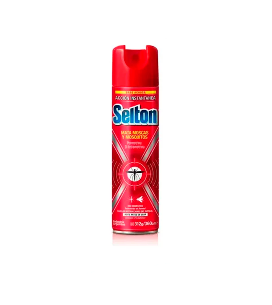 Insecticida en Aerosol Selton Mata Moscas y Mosquitos x 360 cc