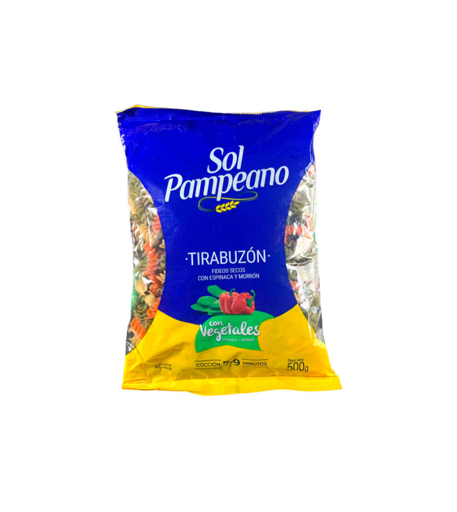 Fideos Tirabuzón con Vegetales Sol Pampeano 500 gr