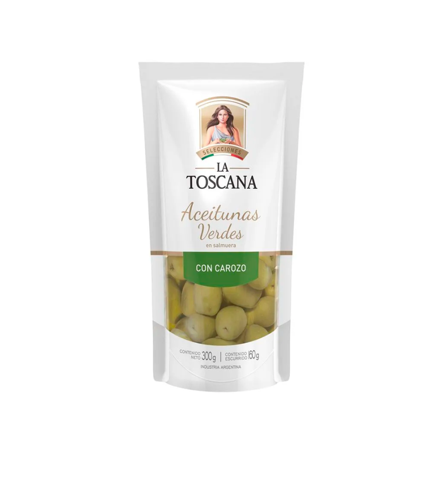Aceitunas Verdes La Toscana con Carozo 300 gr